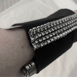 Wrist wallet with jewel banding. Custom made. New